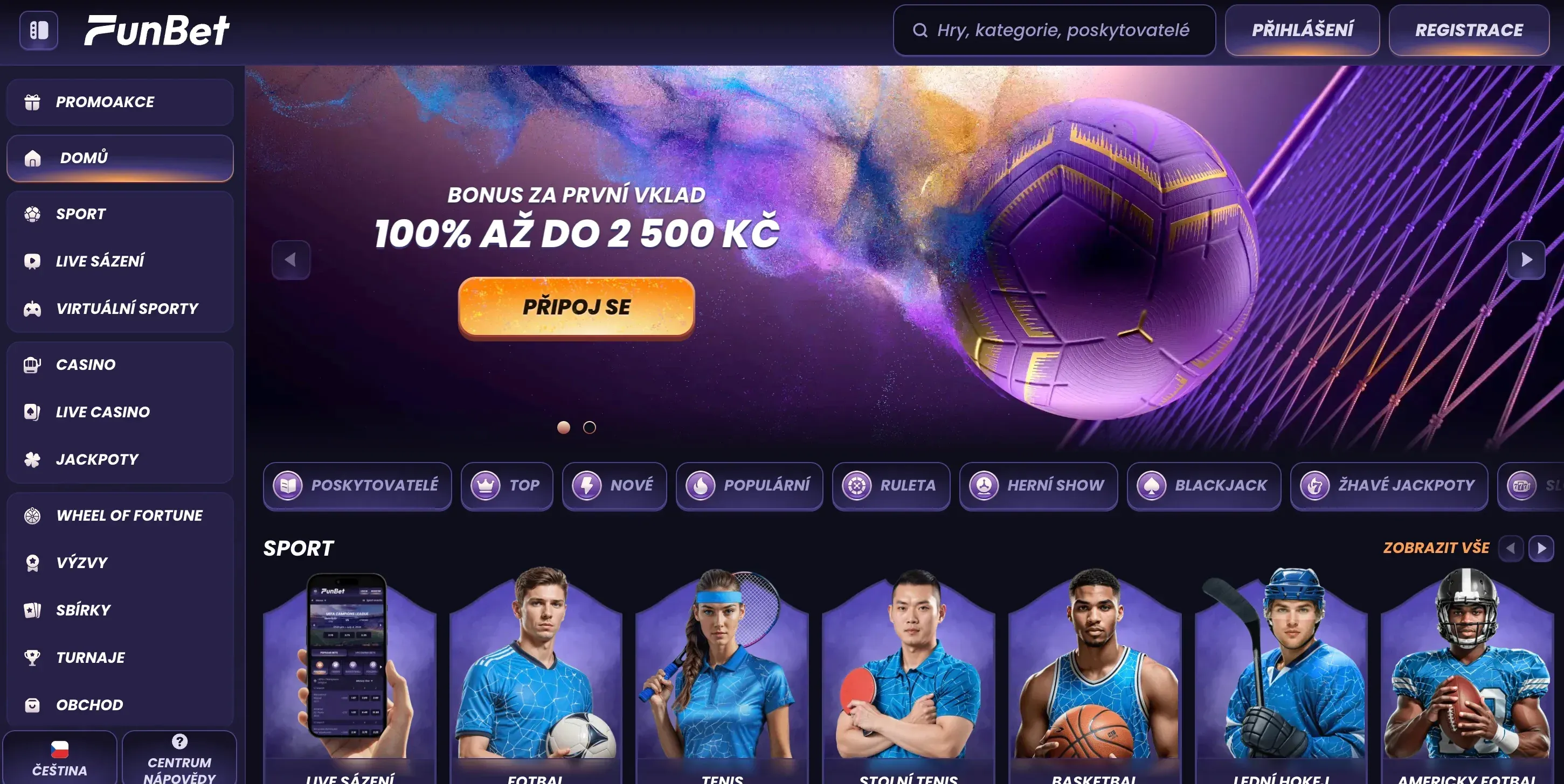 Domovská stránka kasina FunBet